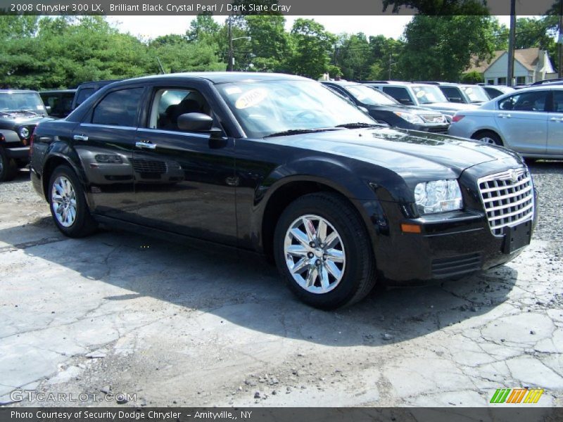 Brilliant Black Crystal Pearl / Dark Slate Gray 2008 Chrysler 300 LX