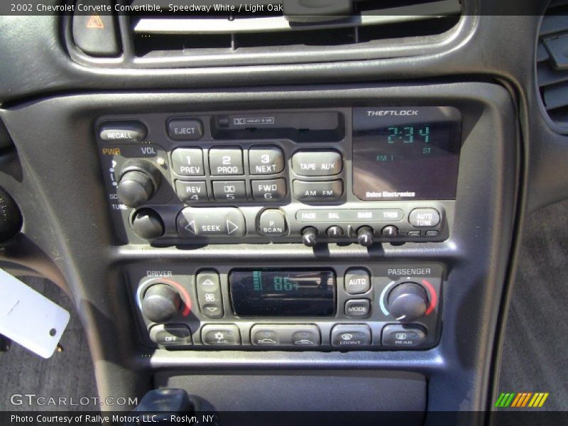 Controls of 2002 Corvette Convertible