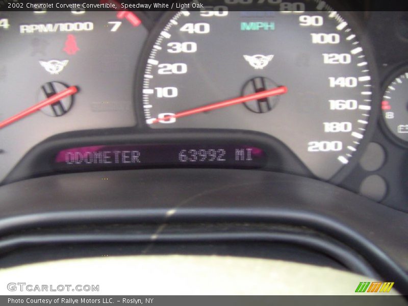 Speedway White / Light Oak 2002 Chevrolet Corvette Convertible