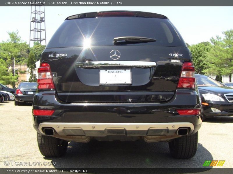 Obsidian Black Metallic / Black 2009 Mercedes-Benz ML 350 4Matic