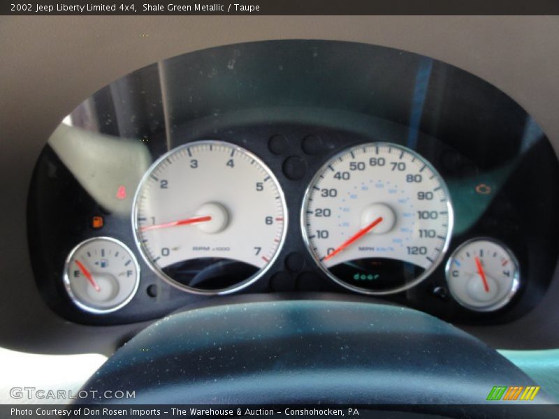 Shale Green Metallic / Taupe 2002 Jeep Liberty Limited 4x4