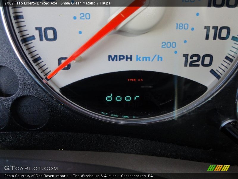 Shale Green Metallic / Taupe 2002 Jeep Liberty Limited 4x4