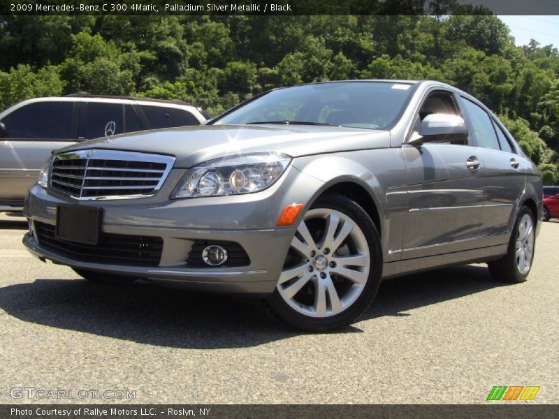 Palladium Silver Metallic / Black 2009 Mercedes-Benz C 300 4Matic