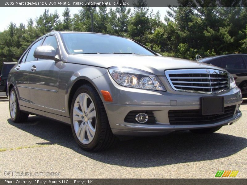 Palladium Silver Metallic / Black 2009 Mercedes-Benz C 300 4Matic