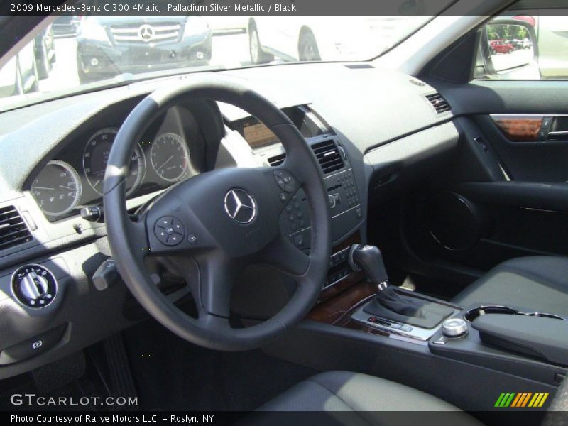 Palladium Silver Metallic / Black 2009 Mercedes-Benz C 300 4Matic