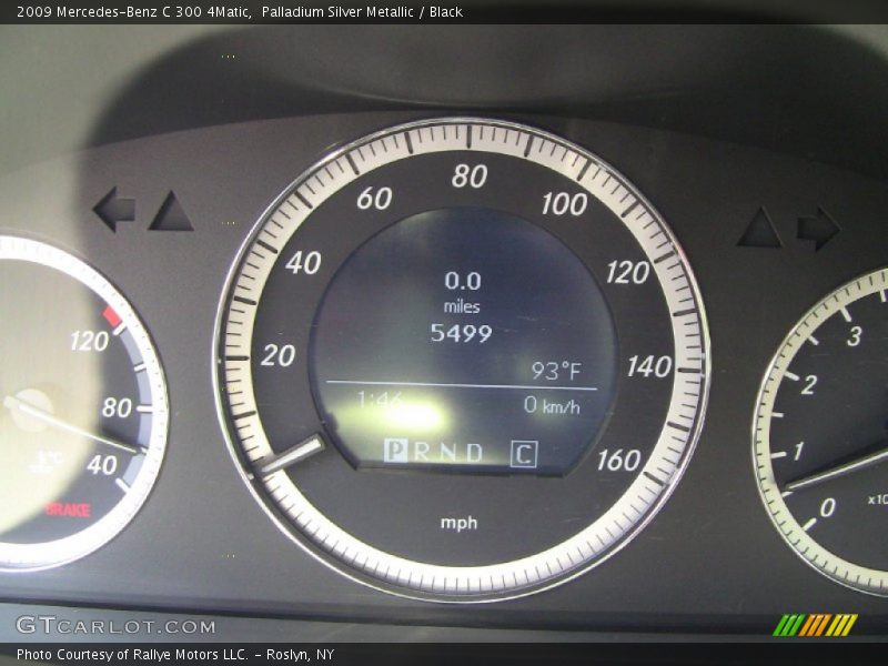 Palladium Silver Metallic / Black 2009 Mercedes-Benz C 300 4Matic