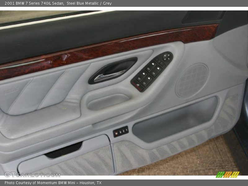 Steel Blue Metallic / Grey 2001 BMW 7 Series 740iL Sedan