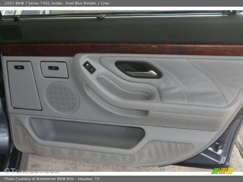 Steel Blue Metallic / Grey 2001 BMW 7 Series 740iL Sedan
