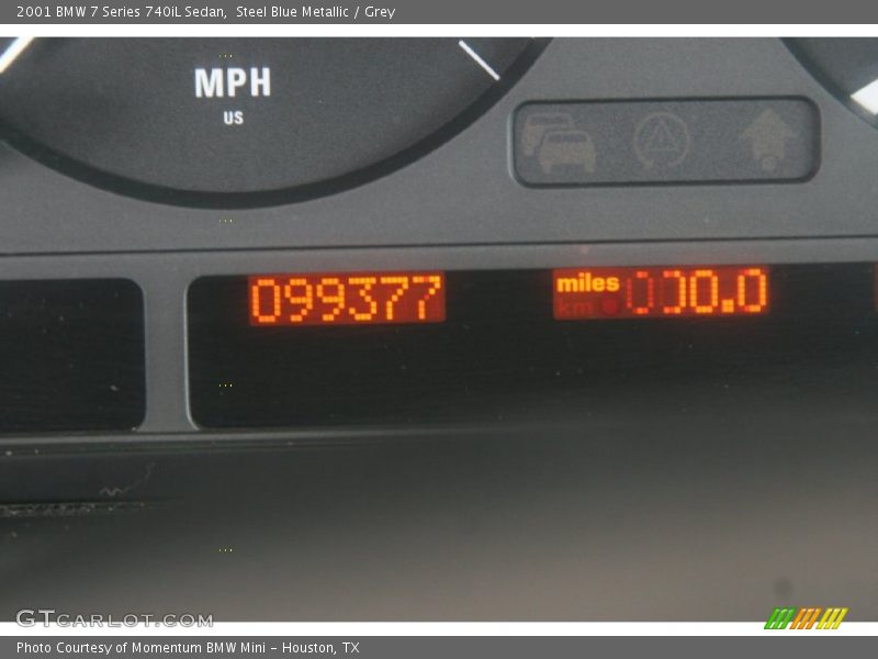 Steel Blue Metallic / Grey 2001 BMW 7 Series 740iL Sedan