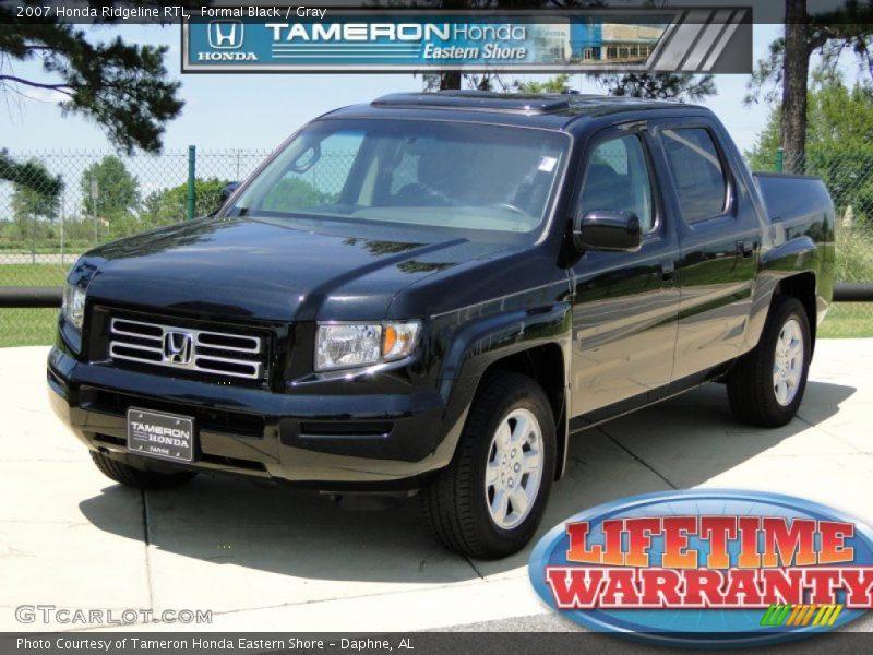 Formal Black / Gray 2007 Honda Ridgeline RTL