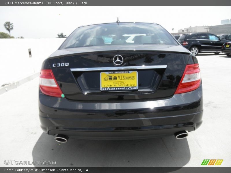 Black / Black 2011 Mercedes-Benz C 300 Sport
