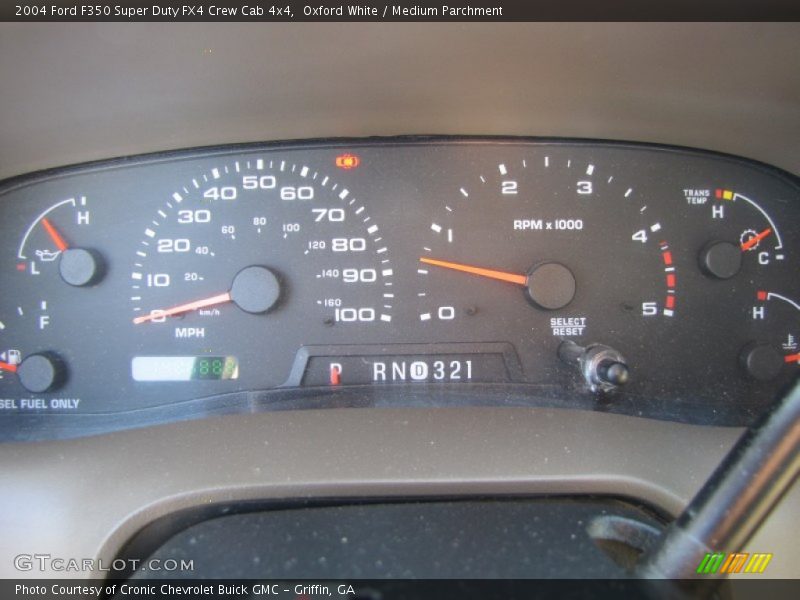 Oxford White / Medium Parchment 2004 Ford F350 Super Duty FX4 Crew Cab 4x4