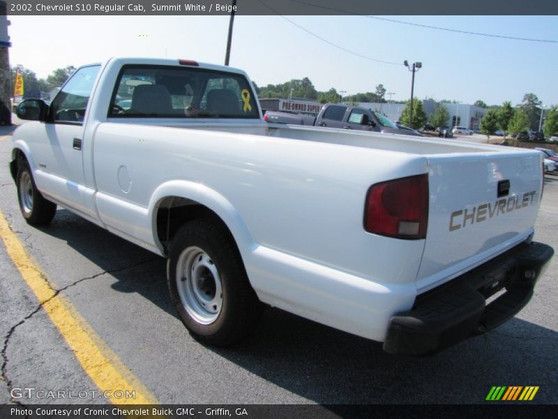 Summit White / Beige 2002 Chevrolet S10 Regular Cab