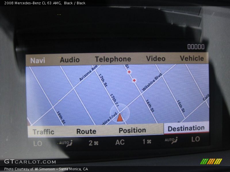 Navigation of 2008 CL 63 AMG