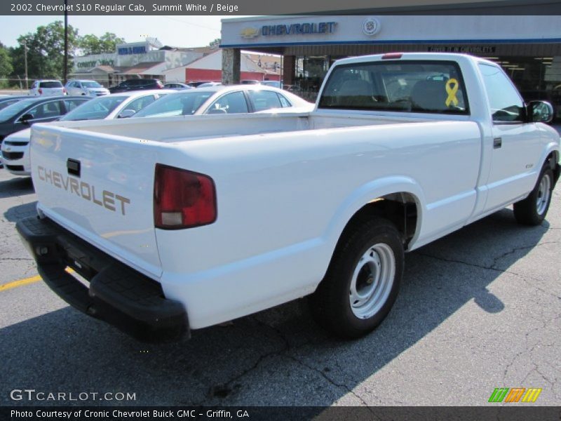 Summit White / Beige 2002 Chevrolet S10 Regular Cab