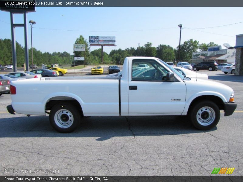 Summit White / Beige 2002 Chevrolet S10 Regular Cab