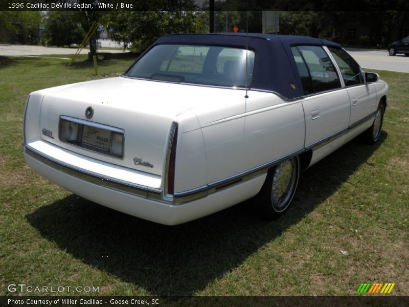 White / Blue 1996 Cadillac DeVille Sedan