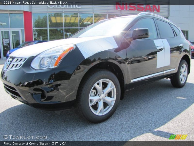 Wicked Black / Black 2011 Nissan Rogue SV