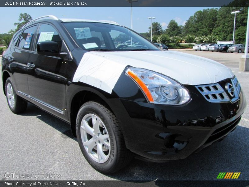 Wicked Black / Black 2011 Nissan Rogue SV