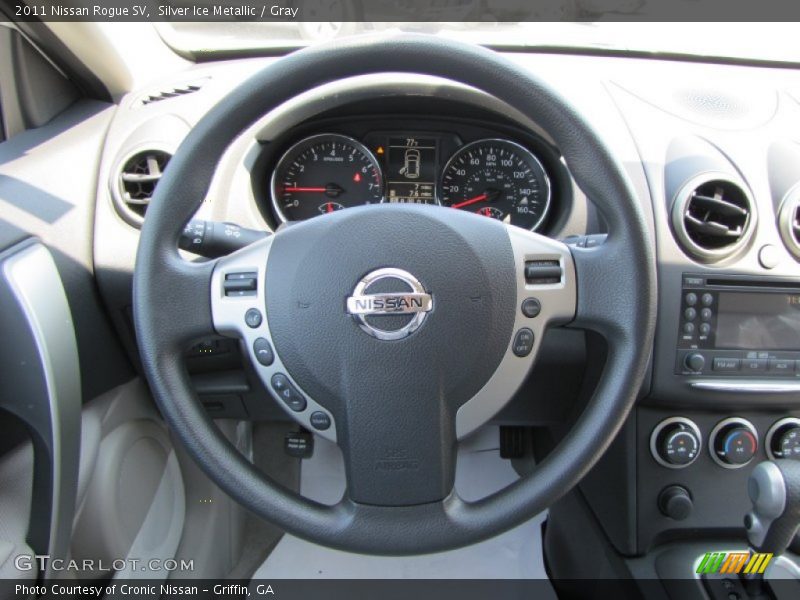 Silver Ice Metallic / Gray 2011 Nissan Rogue SV
