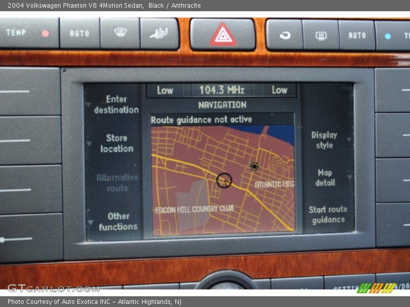 Navigation of 2004 Phaeton V8 4Motion Sedan