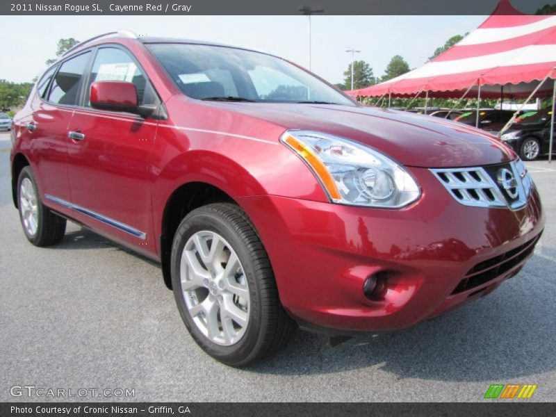 Cayenne Red / Gray 2011 Nissan Rogue SL