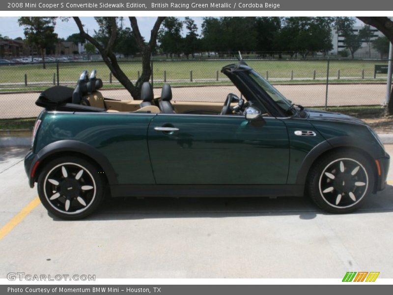 British Racing Green Metallic / Cordoba Beige 2008 Mini Cooper S Convertible Sidewalk Edition
