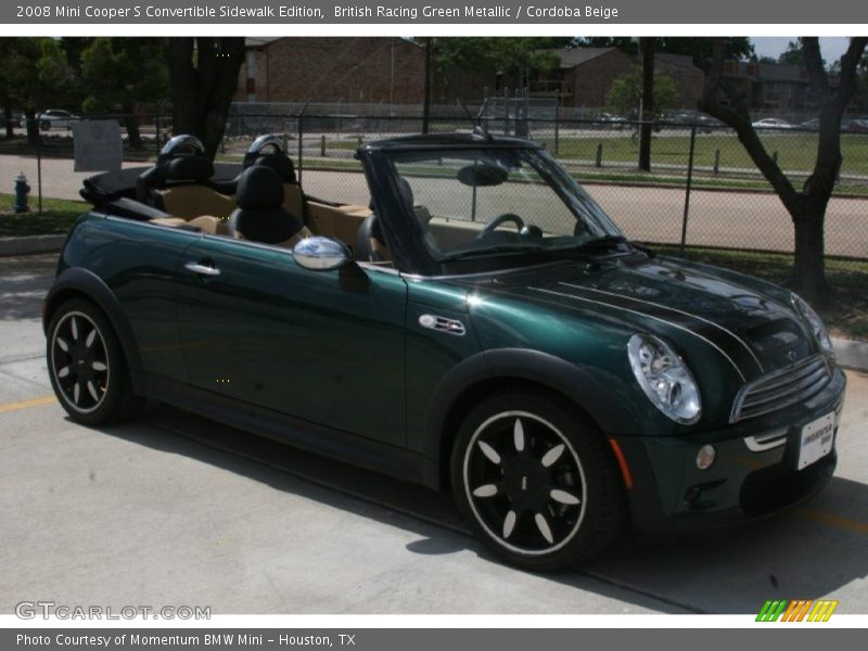 British Racing Green Metallic / Cordoba Beige 2008 Mini Cooper S Convertible Sidewalk Edition