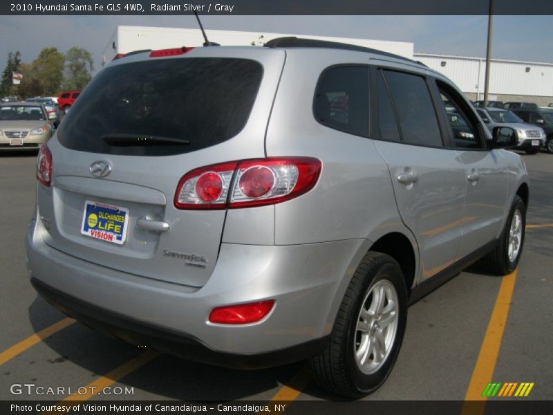 Radiant Silver / Gray 2010 Hyundai Santa Fe GLS 4WD