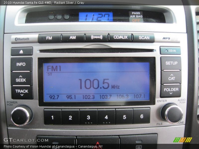 Radiant Silver / Gray 2010 Hyundai Santa Fe GLS 4WD