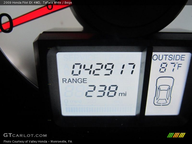 Taffeta White / Beige 2009 Honda Pilot EX 4WD