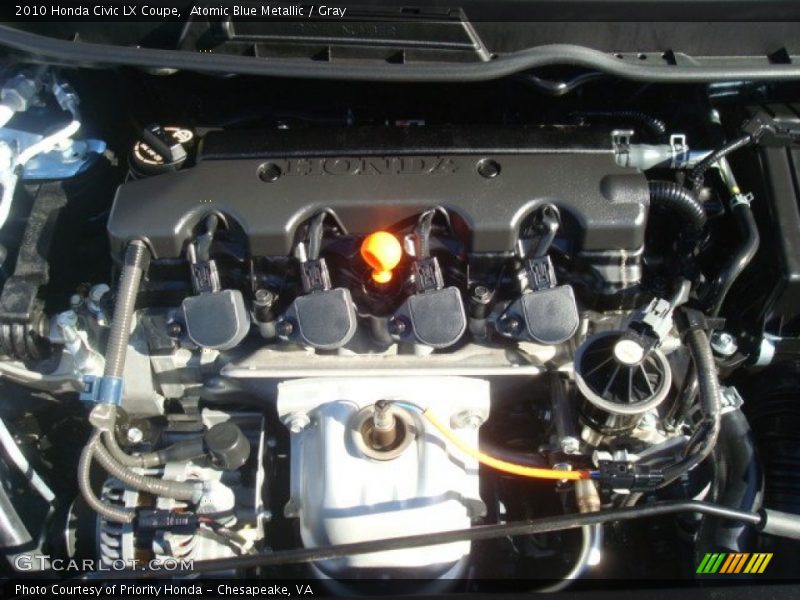 Atomic Blue Metallic / Gray 2010 Honda Civic LX Coupe