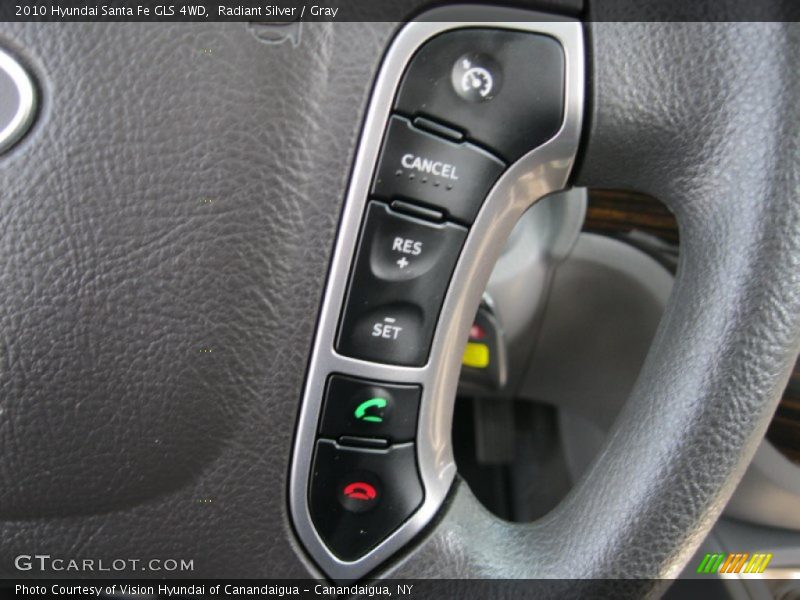 Radiant Silver / Gray 2010 Hyundai Santa Fe GLS 4WD