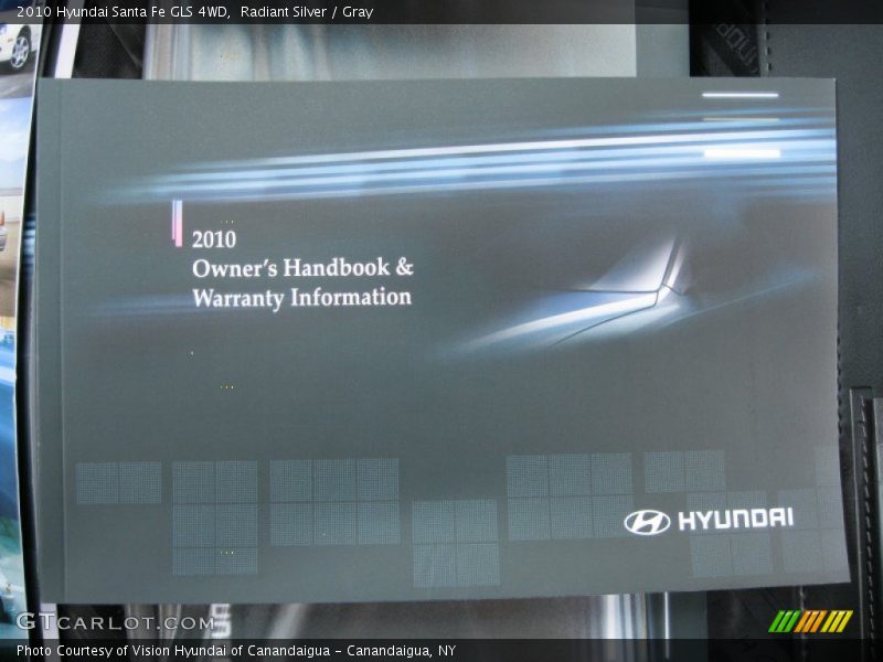 Radiant Silver / Gray 2010 Hyundai Santa Fe GLS 4WD