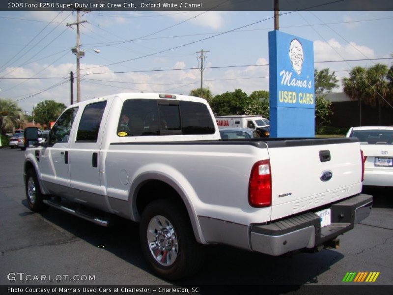 Oxford White / Camel 2008 Ford F250 Super Duty Lariat Crew Cab