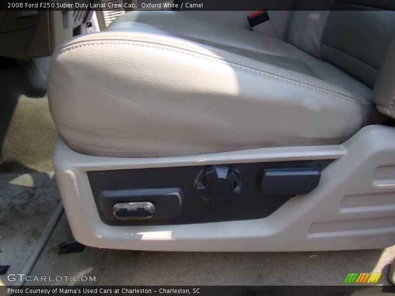 Oxford White / Camel 2008 Ford F250 Super Duty Lariat Crew Cab