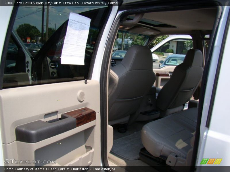 Oxford White / Camel 2008 Ford F250 Super Duty Lariat Crew Cab