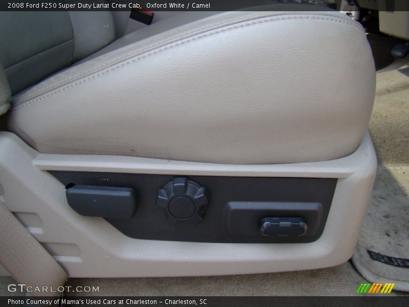 Oxford White / Camel 2008 Ford F250 Super Duty Lariat Crew Cab