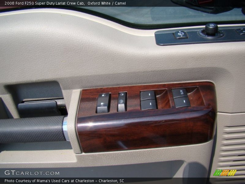 Oxford White / Camel 2008 Ford F250 Super Duty Lariat Crew Cab
