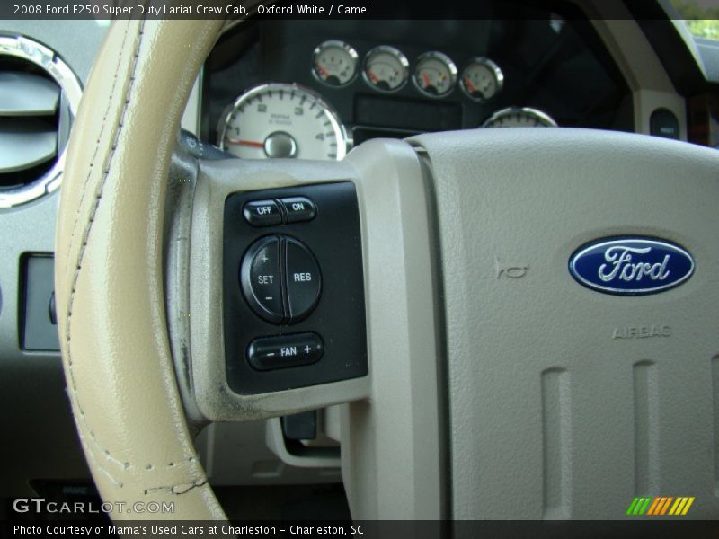 Oxford White / Camel 2008 Ford F250 Super Duty Lariat Crew Cab