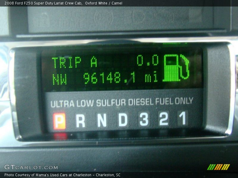 Oxford White / Camel 2008 Ford F250 Super Duty Lariat Crew Cab