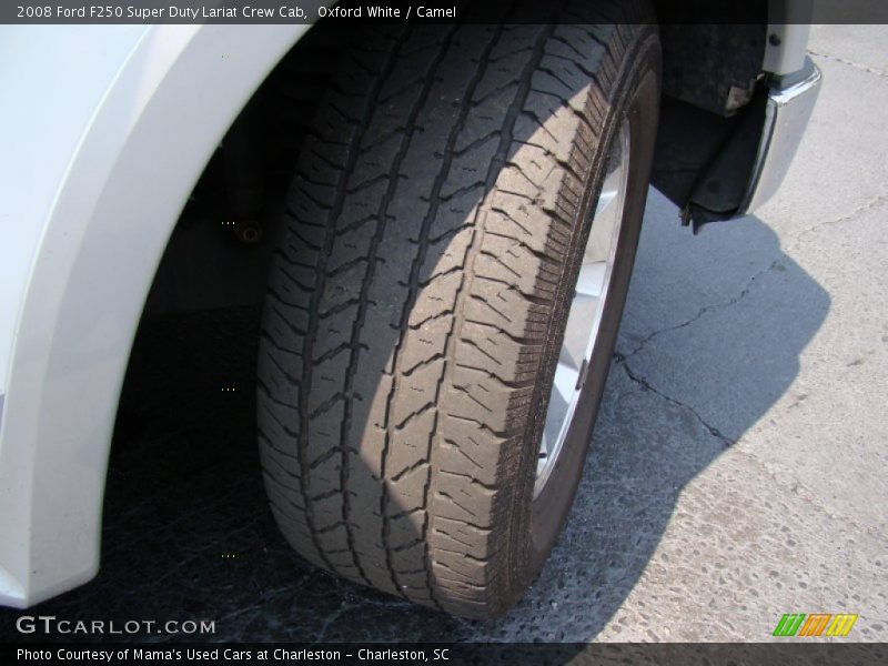 Oxford White / Camel 2008 Ford F250 Super Duty Lariat Crew Cab
