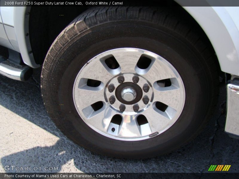 Oxford White / Camel 2008 Ford F250 Super Duty Lariat Crew Cab