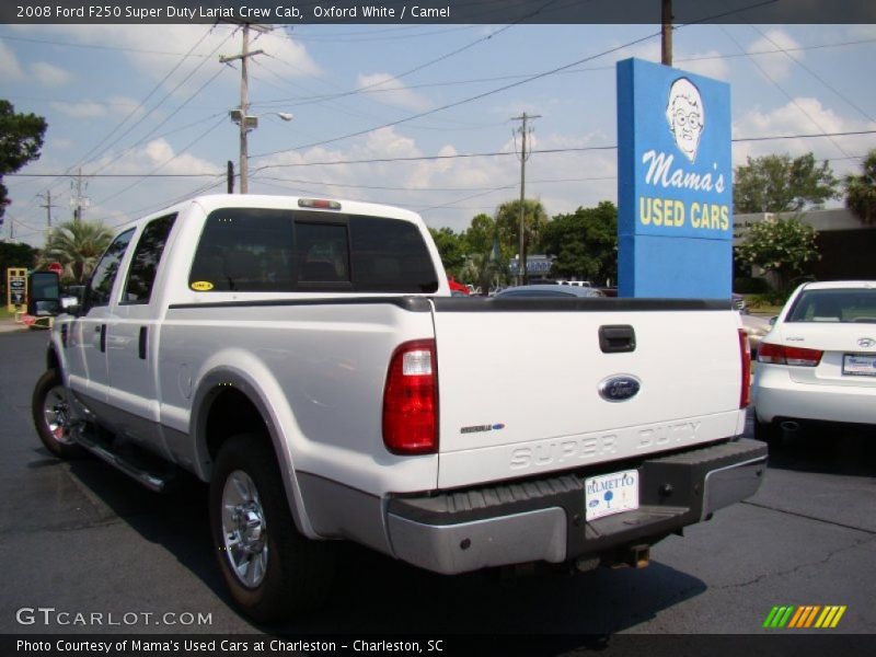 Oxford White / Camel 2008 Ford F250 Super Duty Lariat Crew Cab
