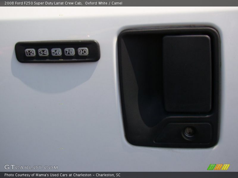 Oxford White / Camel 2008 Ford F250 Super Duty Lariat Crew Cab