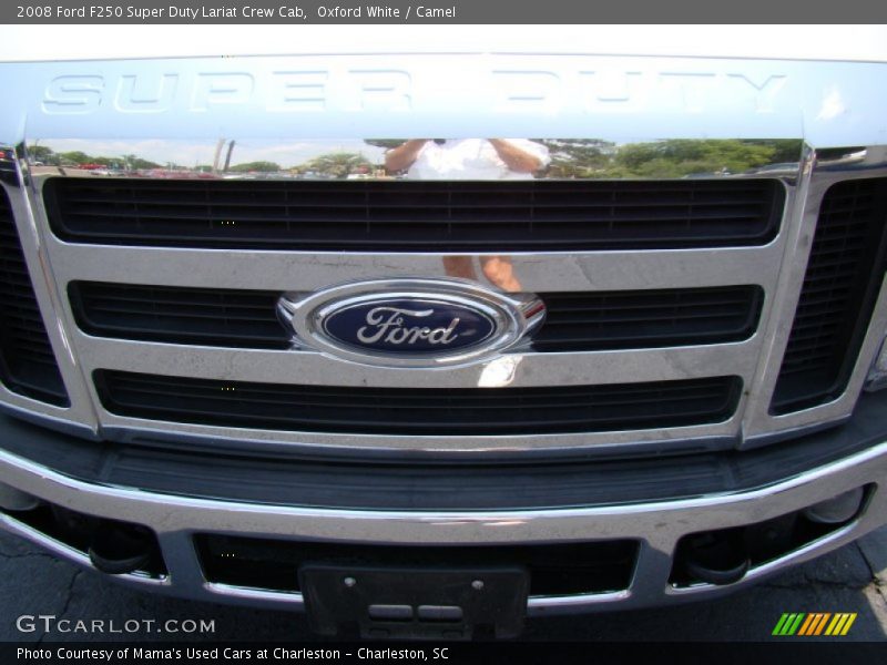 Oxford White / Camel 2008 Ford F250 Super Duty Lariat Crew Cab