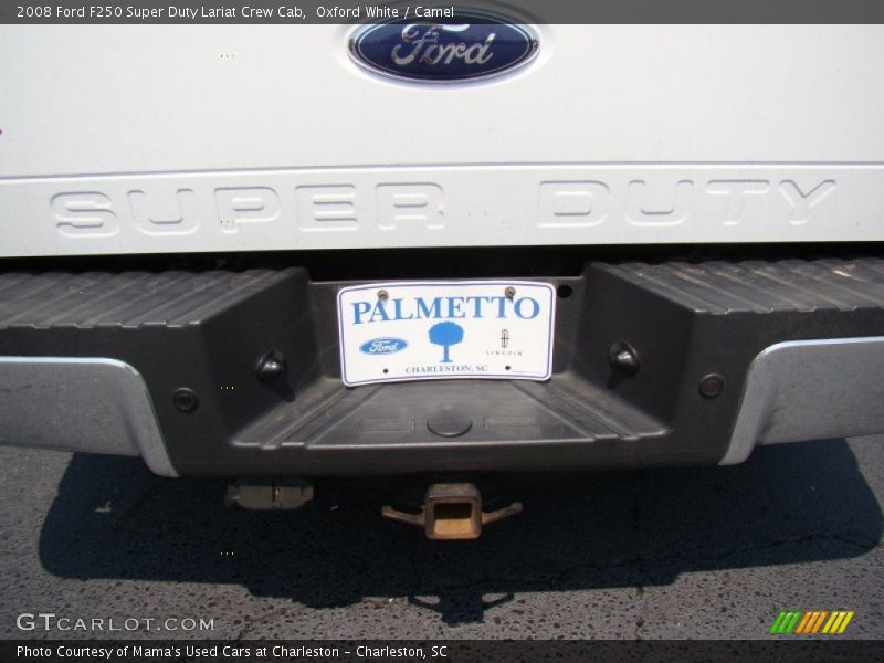 Oxford White / Camel 2008 Ford F250 Super Duty Lariat Crew Cab