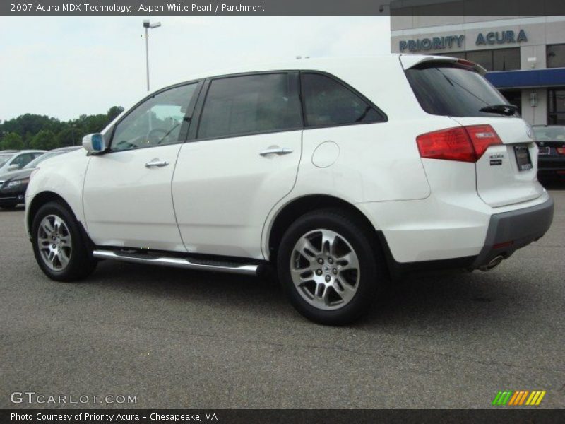 Aspen White Pearl / Parchment 2007 Acura MDX Technology