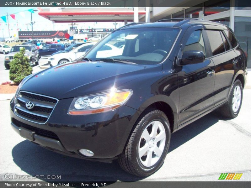 Ebony Black / Black 2007 Hyundai Santa Fe Limited 4WD