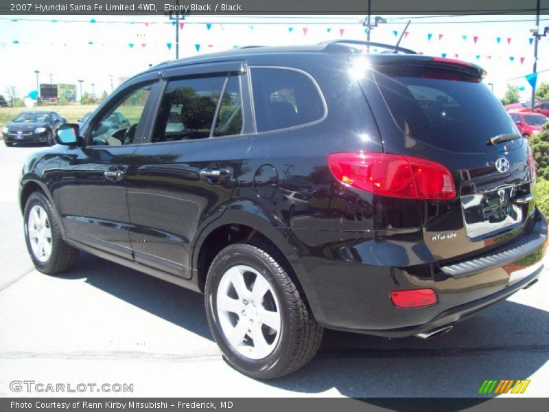 Ebony Black / Black 2007 Hyundai Santa Fe Limited 4WD